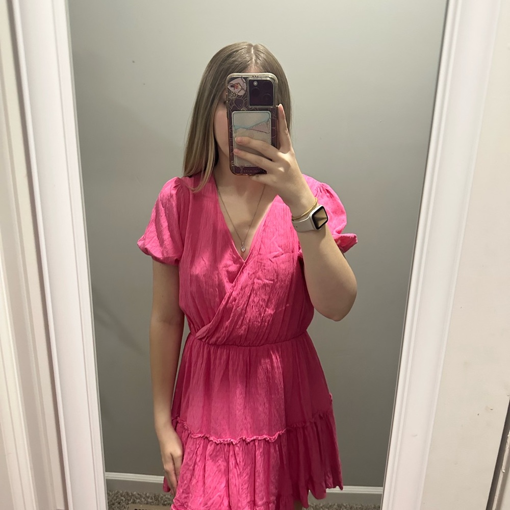 Peach Love Pink Wrap Dress